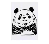 'Sketchy Panda Portrait' Temporary Tattoo - Water Resistant, Skin-Safe, Non-Toxic Transfer (TO00085685)