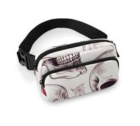 Sketchy Skulls Fanny Pack with Multiple Pockets, Personalized Waist Bag with Zipper, Multifunctional Bum Bags for Travel, Belt Bag with Adjustable Strap, Crossbody Bags