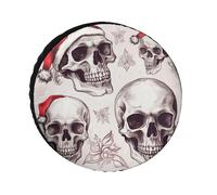Sketchy Skulls Universal Tire Cover Replacement Heavy Duty Oxford Fabric, Waterproof Wheel Protector for SUV, Truck, RV, Camper, Dust/Snow/Sun Protection, 24 Inch