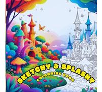 SKETCHY & SPLASHY COLOURING BOOK: Whimsical Sketches and Simple Designs for Creative Fun and Relaxation for all ages