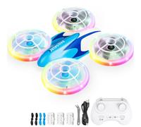 Skeufy Mini Drone for Kids for Beginner, Kids drone with LED light, Altitude Hold, 3D Flip, Headless Mode, Hand Operated RC Quadcopter, Best Toy Gifts for Boys and Girls for Christmas