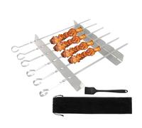 Skewer Rack, Grill Rack, Stainless Steel BBQ Rack, Seusable Cooking Supplies, Portable Outdoor Barbecue Tools for Family Gatherings, Camping, Picnic