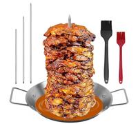 Skewer Stand for Grill,Gyro Pan with Skewer,Gyro Cooking Plate,Gyro Pan for Oven,Gyro Pan with Skewer for Oven,Vertical Skewer Pan,Gyro Cooking Stand,Vertical Gyro Pan Skewer BBQ Skewer Pan (13in)