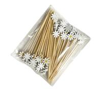 Skewers for Appetizers 100 Pieces Holiday Party Floral Fruit Food Picks | Cocktail Toothpicks for BBQ Spring Birthday Holiday Bridal Shower Wedding Festival Outdoor Party Restaurant Buffet Event B