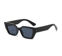 SKFGNX Cat Eye Women Fashion Double Color Sunglasses Retro Gradient Lens Shades UV400 Men Leopard Purple Sun Glasses,Black Gray,1