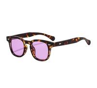 SKFGNX Fashion Women Sunglasses Square Rivets Retro Yellow Blue Shades UV400 Clear Lens Frame,Leopard Purple,1
