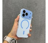 SKFGNX Large Window Lens Film 17 ProMax Case for iPhone 17 16 15 14 13 12 Pro Max 17Air Magnetic Wireless Charge Cover,Sky Blue,for iPhone 16 Pro