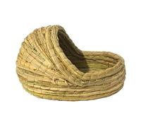 SKFVKAB Rabbit Grass House Natural Hand Woven Seagrass Play Hay Bed Hut Toy for Bunny Hamster Pig Multi Utility Non Chew Toy Solar Pethouses for Outdoors