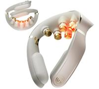 SKG G7 Pro Fold 3.0 FSA Neck Massager with Heat for Office | HSA Soothes Tech Neck from Long Screen Time, Infrared Red Light, 9 Massage Heads, 11 Modes, Portable Cordless Labor Day Gifts