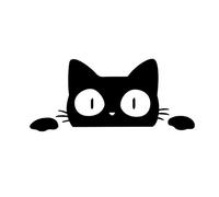 skgardeniamy Waterproof Cat Sticker for Car, Black, Reflective Material, Wedding, Halloween
