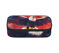 SKGOHLH A Majestic Colorful Eagle Full Print Large Capacity Pen Case