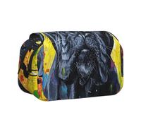SKGOHLH Bulldog Double-Clamshell Printed Pen Pouch, Oxford Organizer