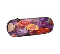 SKGOHLH Charming and Noble Bouquet Leather Multi Slot Pen Storage Case