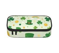 SKGOHLH Clover Rainbow Cute Zipper Pencil Case, Oxford Fabric Pen Pouch