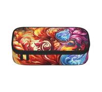 SKGOHLH Colorful Mysterious Flame Full Print Large Capacity Pen Case
