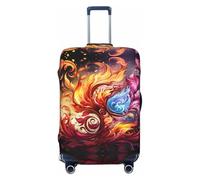 SKGOHLH Colorful Mysterious Flame Washable Luggage Cover - Fashionable Luggage Protection Cover, Suitable for Boxes Between 18-32 inchesS