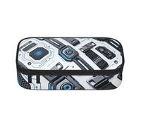 SKGOHLH Complex Mechanical Cute Zipper Pencil Case, Oxford Fabric Pen Pouch
