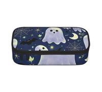 SKGOHLH Dark Starry Ghost Cute Zipper Pencil Case, Oxford Fabric Pen Pouch
