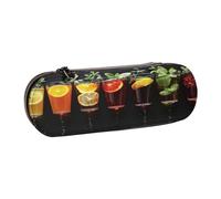 SKGOHLH Delicious Fruit Juice Leather Multi Slot Pen Storage Case