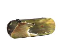 SKGOHLH Dog is Thinking Leather Multi Slot Pen Storage Case