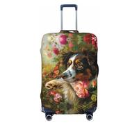 SKGOHLH Friendly Border Collie Washable Luggage Cover - Fashionable Luggage Protection Cover, Suitable for Boxes Between 18-32 inchesXL
