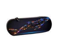 SKGOHLH Glowing Dolphin Leather Multi Slot Pen Storage Case