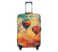 SKGOHLH Hot air Balloons Flying Washable Luggage Cover - Fashionable Luggage Protection Cover, Suitable for Boxes Between 18-32 inchesS