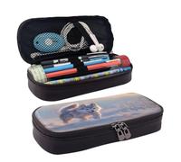 SKGOHLH Huskies Running in the Snow Double Sided Printed Pencil case