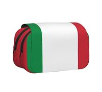 SKGOHLH Italian Flag Double-Clamshell Printed Pen Pouch, Oxford Organizer