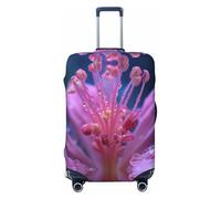 SKGOHLH Lily Flowers Filled with Dew Washable Luggage Cover - Fashionable Luggage Protection Cover, Suitable for Boxes Between 18-32 inchesM