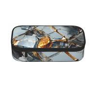 SKGOHLH Lots of Golden Glass. Full Print Large Capacity Pen Case