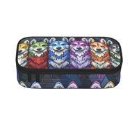 SKGOHLH Lots of Wolves. Full Print Large Capacity Pen Case