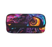 SKGOHLH Magical Motorcycle Full Print Large Capacity Pen Case