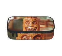 SKGOHLH Mysterious and Abstract Pineapple Smiling face Full Print Large Capacity Pen Case