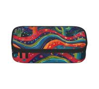 SKGOHLH Mysterious Cactus Wave Pattern Full Print Large Capacity Pen Case