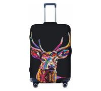 SKGOHLH Mysterious Rainbow Deer Washable Luggage Cover - Fashionable Luggage Protection Cover, Suitable for Boxes Between 18-32 inchesS