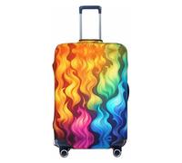 SKGOHLH Mysterious Rainbow Flames Washable Luggage Cover - Fashionable Luggage Protection Cover, Suitable for Boxes Between 18-32 inchesXL