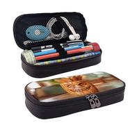SKGOHLH Mysterious Smiling face Double Sided Printed Pencil case | Mysterious Smiling Face Dual-Side Full Print Waterproof Stain-Resistant For Travel & Office Daily Essentials
