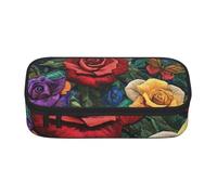 SKGOHLH Patchwork Patterns Full Print Large Capacity Pen Case | Patchwork Patterns Multi Slot Oxford Pen Case Scratch Resistant For Work Travel Cosmetic Storage