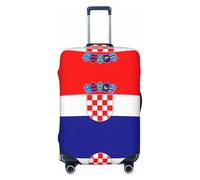 SKGOHLH Republic of Croatia Flag Washable Luggage Cover - Fashionable Luggage Protection Cover, Suitable for Boxes Between 18-32 inchesM