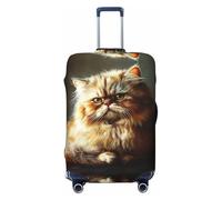 SKGOHLH Serious and Focused Little cat Washable Luggage Cover - Fashionable Luggage Protection Cover, Suitable for Boxes Between 18-32 inchesXL