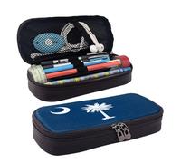 SKGOHLH South Carolina Flag Double Sided Printed Pencil case | South Carolina Flag Dual-Side Full Print Waterproof Stain-Resistant For Travel & Office Daily Essentials