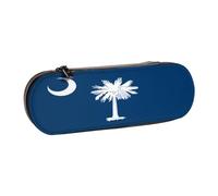 SKGOHLH South Carolina Flag Leather Multi Slot Pen Storage Case