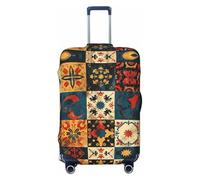 SKGOHLH Splicing Ancient Patterns Washable Luggage Cover - Fashionable Luggage Protection Cover, Suitable for Boxes Between 18-32 inchesM