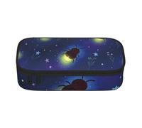 SKGOHLH Starry Firefly Cute Zipper Pencil Case, Oxford Fabric Pen Pouch