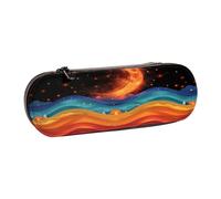 SKGOHLH Strange Moon Leather Multi Slot Pen Storage Case | Strange Moon Waterproof Microfiber Portable Multi-Use Organizer For Travel Daily Work