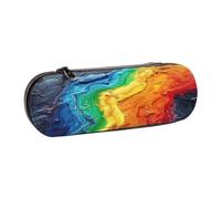 SKGOHLH Strange Waves Leather Multi Slot Pen Storage Case | Strange Waves Waterproof Microfiber Portable Multi-Use Organizer For Travel Daily Work