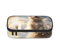 SKGOHLH The Cozy Little Dog on the roof Full Print Large Capacity Pen Case