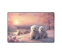 SKGOHLH The cute little bear Washable Area Rug 36x24 & 72x48 Non-Slip Carpet Bedroom