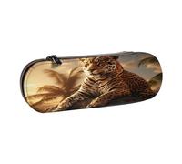 SKGOHLH The Leopard Lost Leather Multi Slot Pen Storage Case